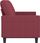 Vidaxl Sofa 3-Osobowa Winna Czerwień 180 Cm,Tapicerowana Tkaniną 359405 - zdjęcie 3