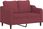 Vidaxl 2-Osobowa Sofa Z Poduszkami Winna Czerwień 120 Cm Tkanina 3200843 - zdjęcie 4