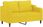 Vidaxl 2-Osobowa Sofa Z Poduszkami Jasnożółta 140 Cm Tkanina 3200850 - zdjęcie 3