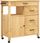 Vidaxl Wózek Kuchenny Monza 84X40X90 Cm Lite Drewno Sosnowe 376109 - zdjęcie 3