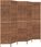 vidaXL Parawan pokojowy 5-panelowy brązowy 205x180cm hiacynt wodny (355198) - zdjęcie 2