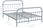 Elior Szare metalowe łóżko w stylu loftowym 160 x 200 cm - Asal (E37694VIDAXL_284508VIDAXL_284508) - zdjęcie 3