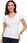 Biały T-shirt Damski Koszulka Z Krótkim Rękawem Bawełniana Basic Moraj R.l - zdjęcie 4