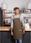 Karlowsky Fartuch Urban-Look X-Style Wiązany Pasami Z Kieszenią Cynamonowy Ls 38-84-Stck - zdjęcie 3