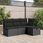 VidaXL Stołek Ogrodowy Z Poduszką Czarny 55X55X37cm Polirattan 365967 - zdjęcie 2