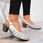 Sandały skórzane damskie pełne białe Rieker 40981-80 - zdjęcie 3