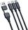 3mk Hyper Cable 3w1 USB-A/C do USB-C/microUSB/Lightning 1.5m czarny - zdjęcie 10