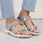 Komfortowe sandały damskie sportowe na rzepy szare Rieker 68866-40 - zdjęcie 4