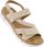 Komfortowe sandały damskie na rzepy beżowe Rieker V2366-60 - zdjęcie 3