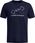 Męski t-shirt z nadrukiem Under Armour UA Foundation Short Sleeve - granatowy - zdjęcie 4