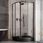 Kabina prysznicowa Besco Zarya 80x80 Black + Bodzik Alex Stone Effect ZBALS80190 - zdjęcie 5