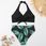 Strój Kąpielowy Dwuczęściowy Kostium Wysoki Stan Bikini Push Up Boho XL - zdjęcie 3
