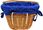 Kosz Wiklinowy Na Rower Wysoki Z Obszyciem Granatowym 37X28X22cm - zdjęcie 7