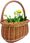 Kosz wiklinowy Tulipan jasny na zakupy na grzyby 38x28x40 cm WIKLINOLANDIA - zdjęcie 5