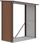 Drewutnia ogrodowa DENVER 182x89cm Walnut - Hardmaister - zdjęcie 5