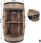 Weeco Drewniany Rustykalny Barek Beczka Wenge 6 Metalowych Obręczy 80x50cm Minibar Domowy - zdjęcie 3