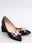 Baleriny Eleganckie Z Klamerką Simona Black 36 - zdjęcie 3