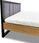 Łóżko metalowe 200x200 cm łóżko do sypialni Karmel II LOFT z tapicerowanym zagłowiem - zdjęcie 2