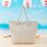 Torba Plażowa Z Uchwytem Zapinana Zamek Shopper Torbka Na Plażę Piknik MIX - zdjęcie 2
