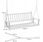 Costway Drewniana Huśtawka Ogrodowa 168x65x63Cm Np11446Wh - zdjęcie 6