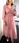 Sukienka damska wyszczuplająca plisowana szyfonowa elegancka z paskiem - zdjęcie 2
