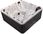 Jacuzzi 200X200 cm Biały Marmur Obudowa Antracyt Spa750 - zdjęcie 3