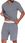 Bawełniana piżama męska Dn-nightwear PMB.4332 szara (M) - zdjęcie 2
