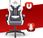 Fotel dla gracza Hell's Chair HC-1004 Biało-szary - zdjęcie 5