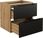 Comad Szafka Łazienkowa Pod Umywalkę Luxor 60 Cm Czarny Mat Jasne Drewno 82 60 2S 100474530 - zdjęcie 2