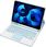 Etui z klawiaturą Bluetooth touchpad do iPad Air 5 (Niebieskie) - zdjęcie 4