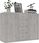 Zakito Europe Komoda 4S2D Szary Beton 88X30X65Cm - zdjęcie 7