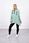 Bluza oversize z asymetrycznymi bokami ciemny miętowy - zdjęcie 2