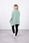 Bluza oversize z asymetrycznymi bokami ciemny miętowy - zdjęcie 4
