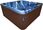 Jacuzzi 200X200 cm Niebieska Fala Oceanu Obudowa Kawa Spa750 - zdjęcie 2