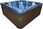 Jacuzzi 200X200 cm Niebieska Fala Oceanu Obudowa Kawa Spa750 - zdjęcie 4