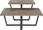 Home Esprit Stolik Czarny Naturalny Metal Drewno Świerkowe 118X78X45 Cm - zdjęcie 3