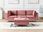 Beliani Sofa Modułowa 3 Osobowa Z Otomaną Welurowa Różowa Evja Lumarko - zdjęcie 3