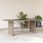 Stół ogrodowy Zakito Home Stół Ogrodowy Rattanowy Z Szklanym Blatem 190X80X74cm Jasnoszary - zdjęcie 5
