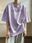 T-SHIRT MĘSKI ZAMSZOWY OVERSIZE Z NAPISAMI NADRUK FIOLETOWY CASUAL SHEIN S - zdjęcie 6