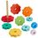 Fisher-Price Piramidka Kolorowe kwiatki Drewniana zabawka Zestaw 18m+ HXT77 - zdjęcie 7