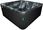 Hydrosan Jacuzzi Ogrodowe Z Hydromasażem 5-Osobowa 200X200cm Czarna Fala Obudowa Antracyt Spa750 - zdjęcie 4