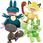 Klocki MEGA Pokémon Diabelski młyn Zestaw klocków z 393 elementami i figurkami Sprigatito, Munchlax, Meowth i Wooper HXF80 - zdjęcie 4