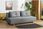 Exline Sofa Rozkładana 3-Osobowa Jasnoszara Otta Bis (4,351791214E+15) - zdjęcie 3