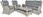 Zestaw mebli ogrodowych Meble Technorattanowe Trivento 3 + Pufy White Grey Focus Garden - zdjęcie 5