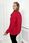 Komplet bawełniany bluza ocieplana + legginsy czerwony - zdjęcie 2