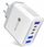 Ładowarka do telefonu MOCNA SZYBKA UNIWERSALNA ŁADOWARKA SIECIOWA 55W PD+QC 3.0 USB X 3, USB-C x3 BIAŁA - zdjęcie 6