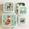 A Little Lovely Company Zestaw 4 Lunchboxy Dla Dzieci Forest Friends Sage - zdjęcie 2