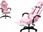 Fotel dla gracza Mikka-Hansen Rose Bunny Pink Rose Różowo-Biały - zdjęcie 3