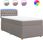 vidaXL Łóżko Kontynentalne Z Materacem Taupe Tkanina 90X190 Cm 3288846 - zdjęcie 3