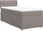 vidaXL Łóżko Kontynentalne Z Materacem Taupe Tkanina 90X190 Cm 3288846 - zdjęcie 4